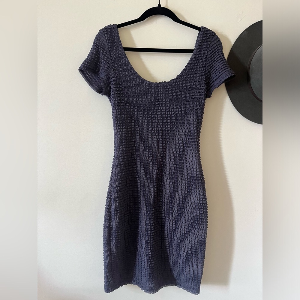 Purple-mauve low back bodycon dress